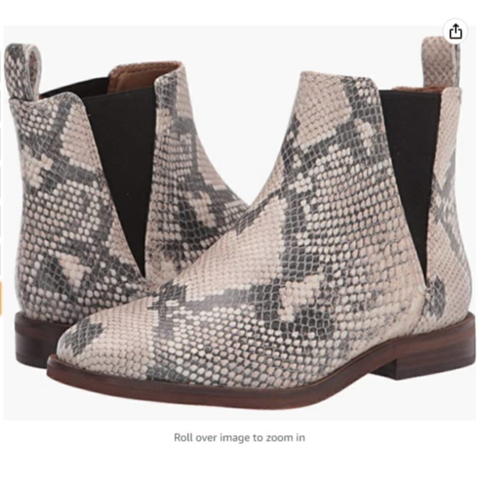 Lucky Brand Haylia Southwestern Boho Western Animal Print Ankle Boots Size 8.5